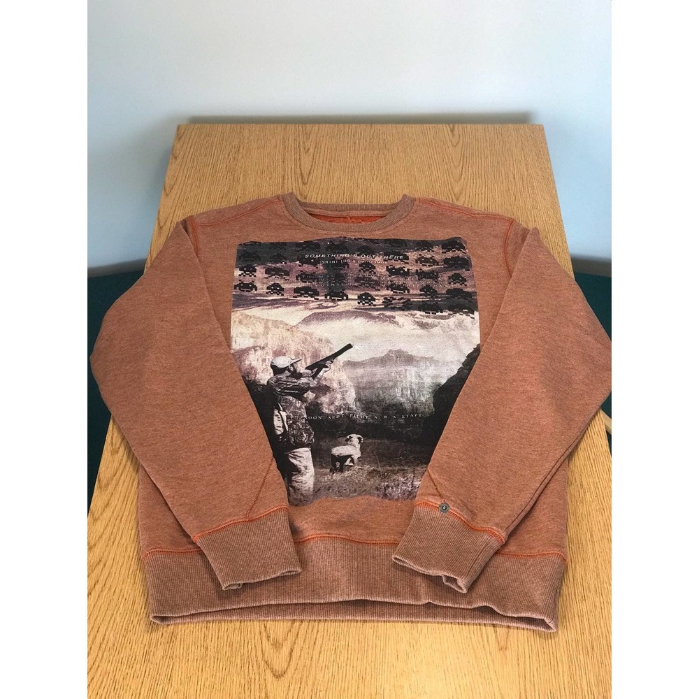 Hunting orange crewneck sweater sz L